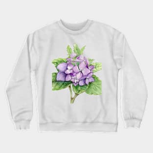 Purple Hydrangea Crewneck Sweatshirt